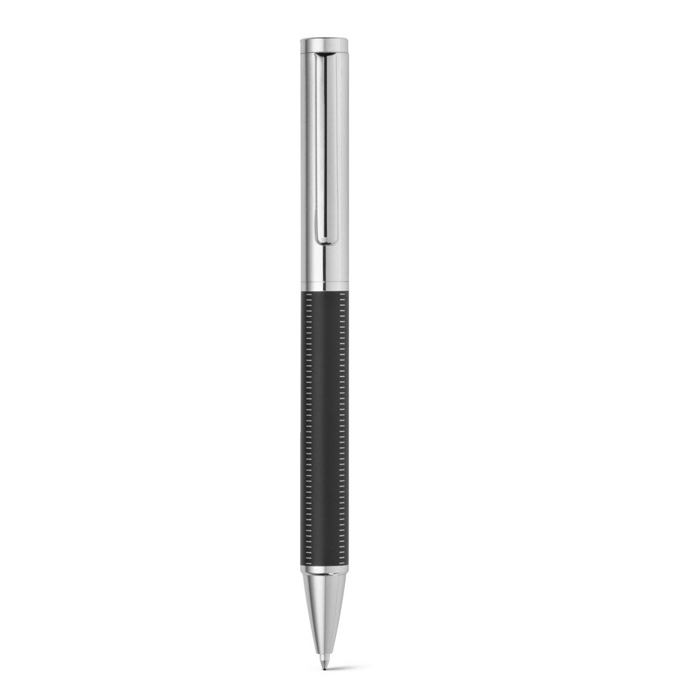 MONTREAL promotional pen in black (detail view) with custom logo branding