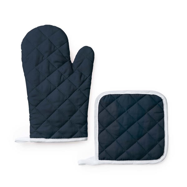 Stamina ENEKO Soft cotton/polyester oven glove in navy blue - promotional merchandise printed with your company logo