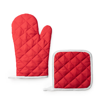 Stamina ENEKO Soft cotton/polyester oven glove in red - promotional merchandise printed with your company logo