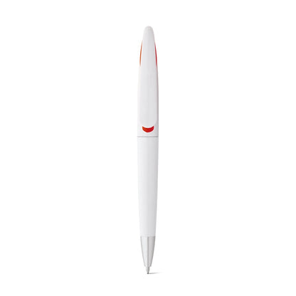 TOUCAN promotional pen in red (detail view) with custom logo branding