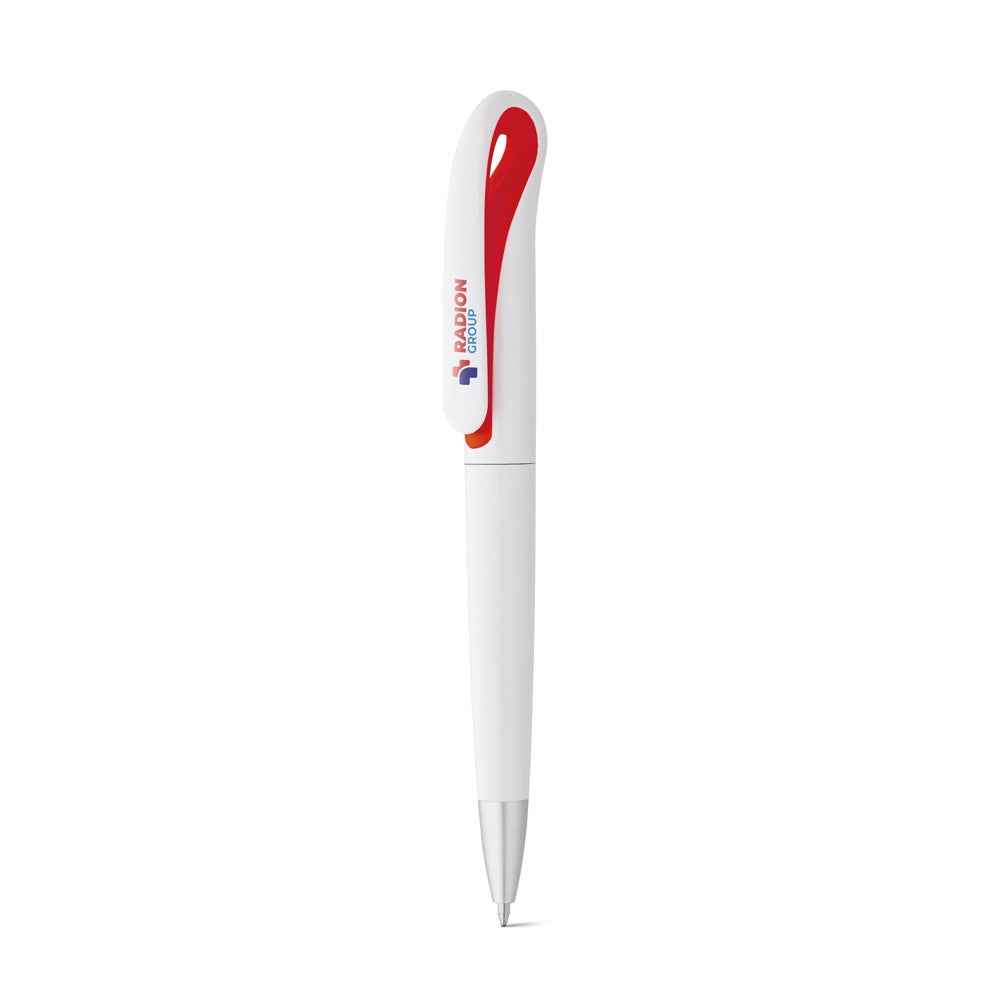 TOUCAN promotional pen in red with custom logo branding
