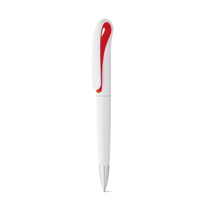 TOUCAN promotional pen in red (detail view) with custom logo branding