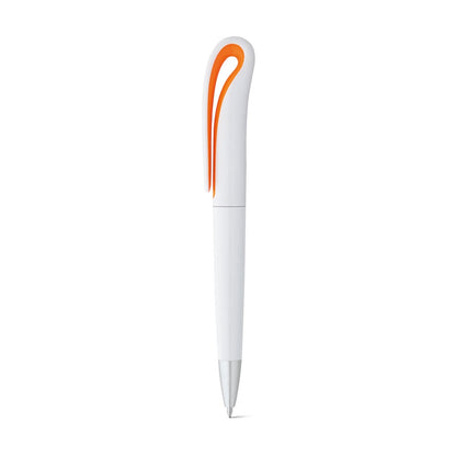 TOUCAN promotional pen in orange with custom logo branding