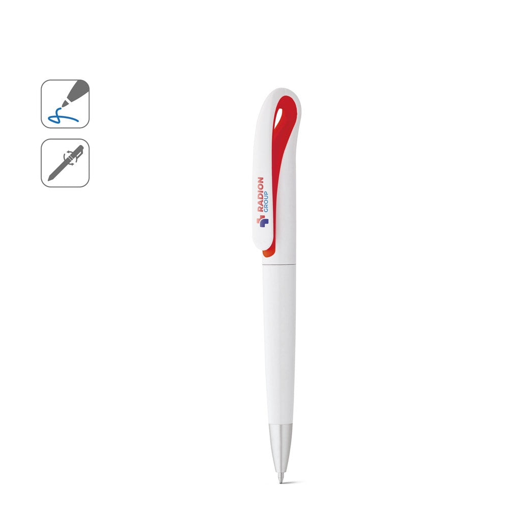 TOUCAN promotional pen (complete set view) with custom logo branding