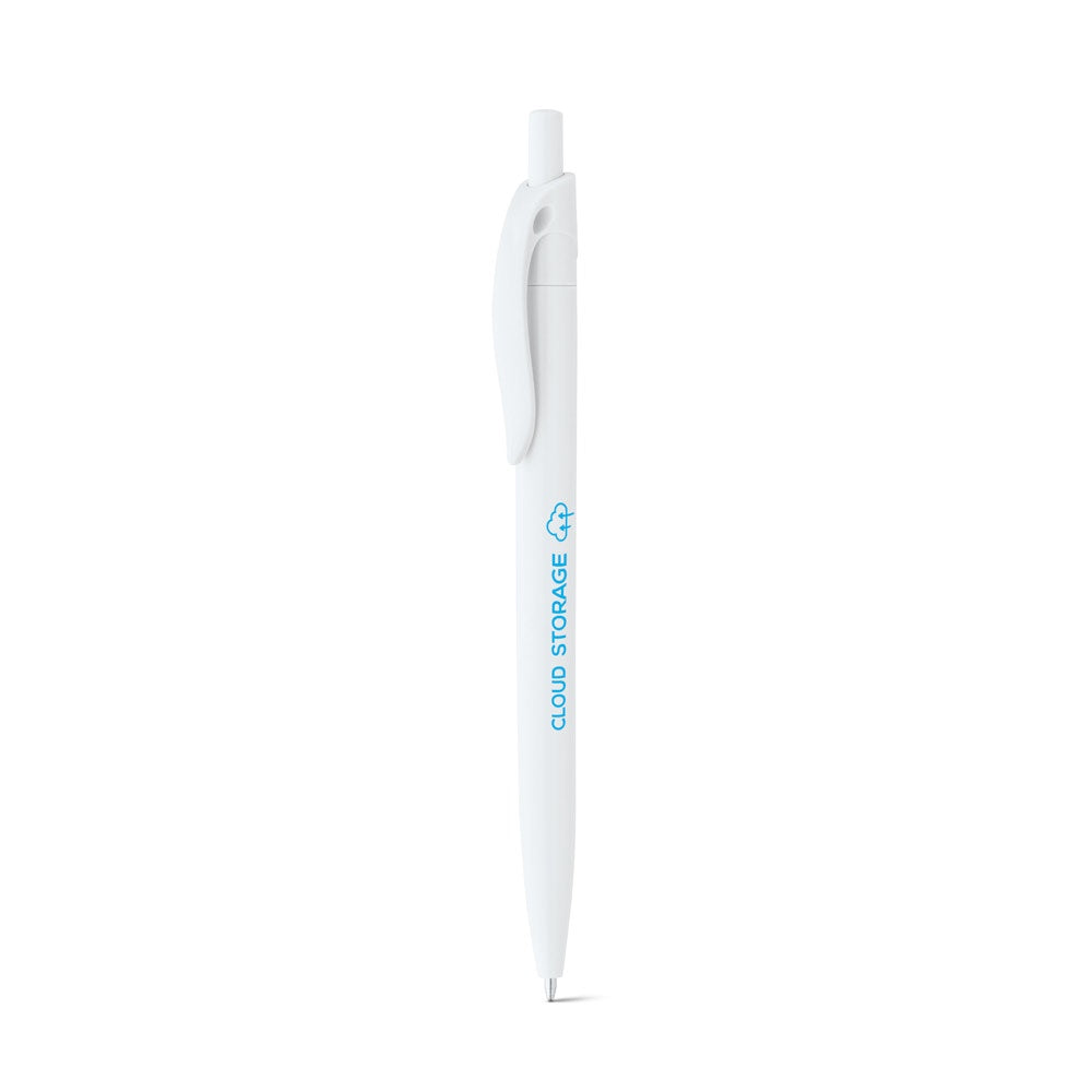 MARS promotional pen in white with custom logo branding