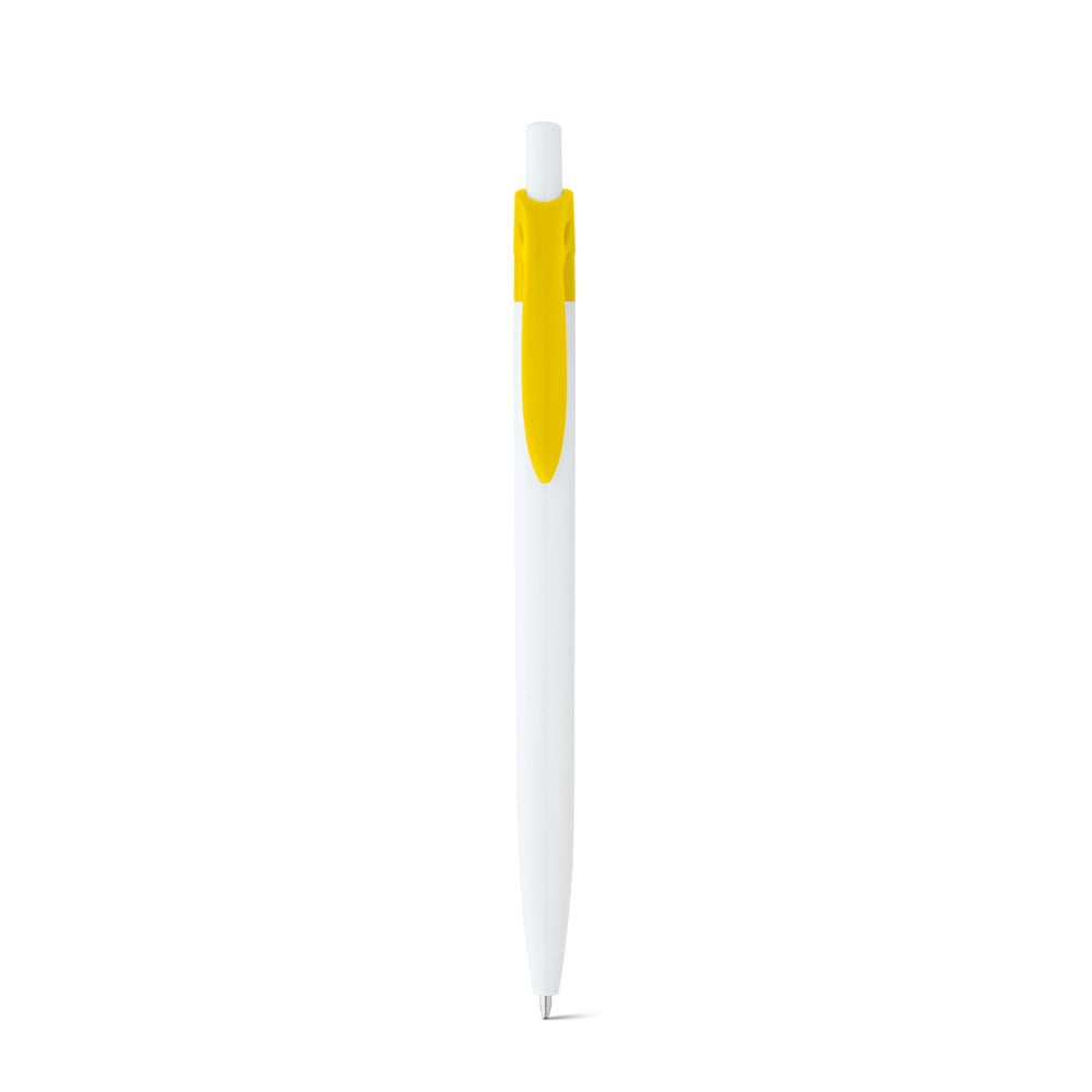 MARS promotional pen in yellow (detail view) with custom logo branding