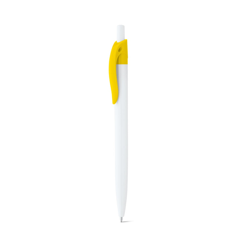 MARS promotional pen in yellow (detail view) with custom logo branding