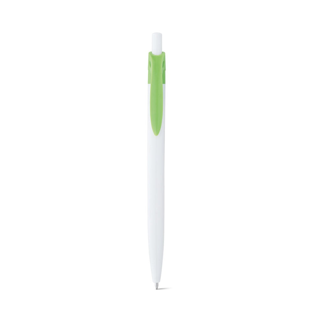 MARS promotional pen in light green (detail view) with custom logo branding