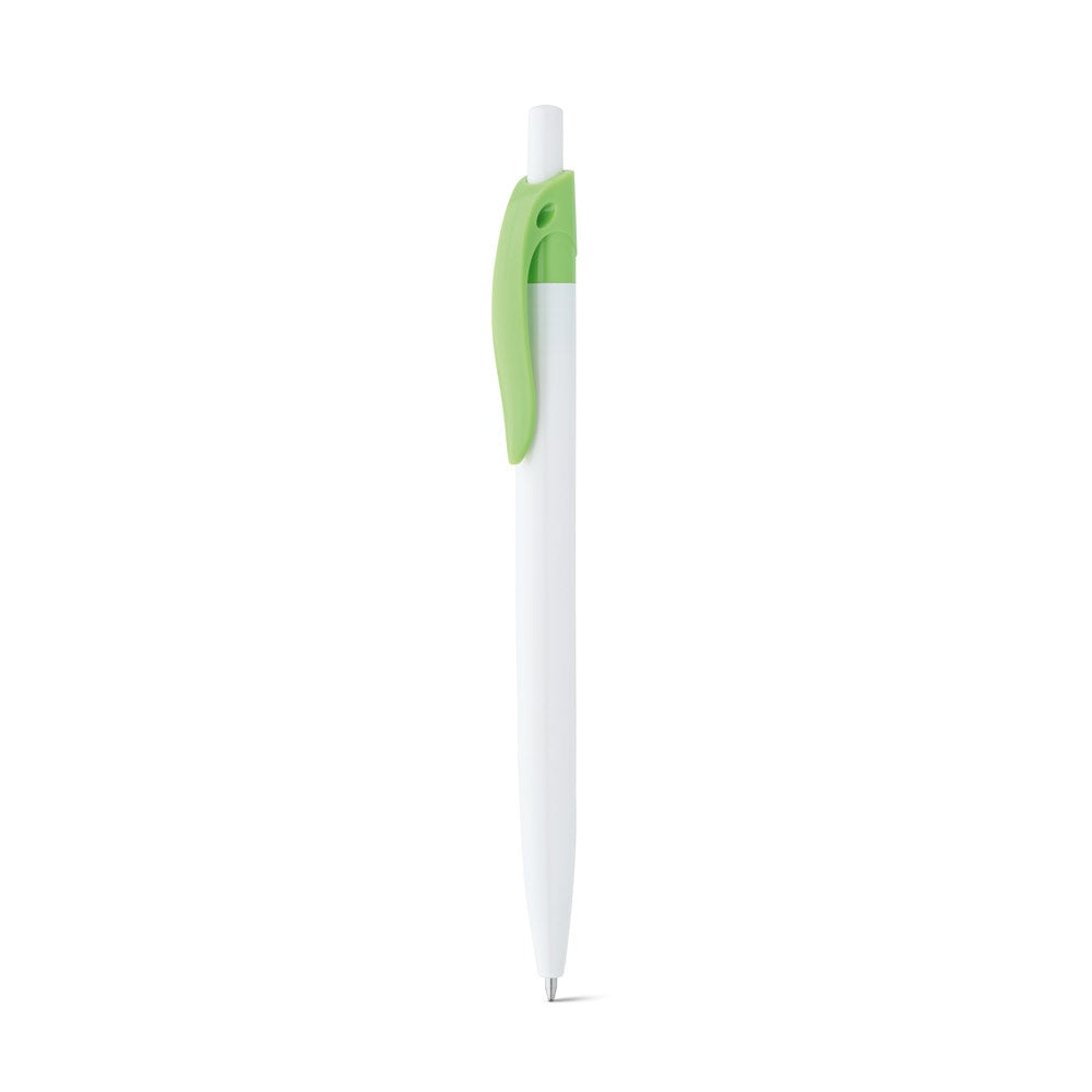 MARS promotional pen in light green (detail view) with custom logo branding