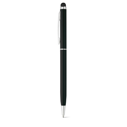 ZOE promotional pen in black with custom logo branding