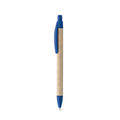 REMI promotional pen in blue (detail view) with custom logo branding
