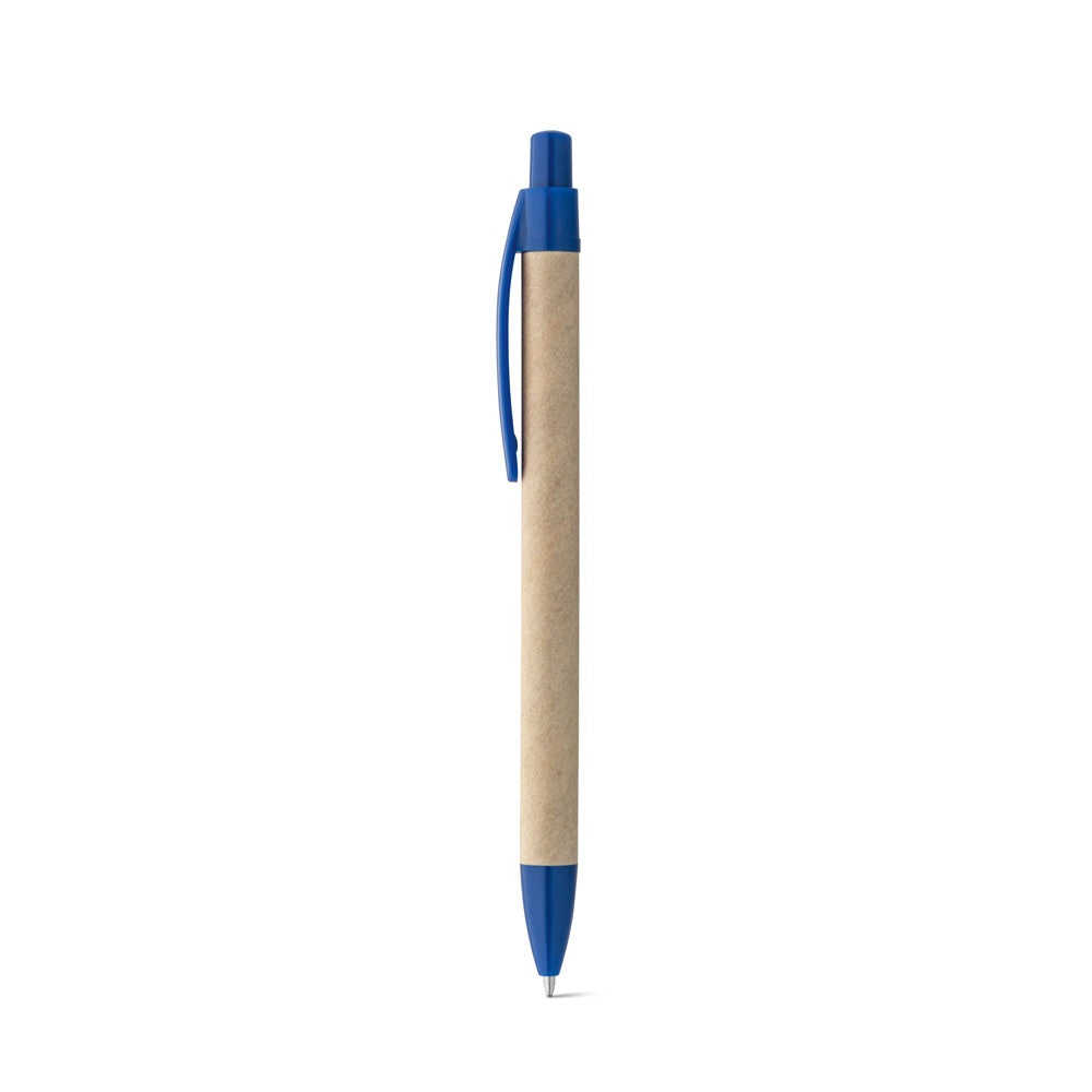 REMI promotional pen in blue with custom logo branding