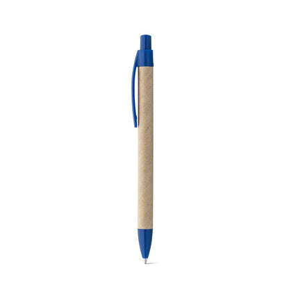 REMI promotional pen in blue with custom logo branding