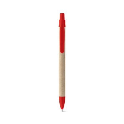 REMI promotional pen in red (detail view) with custom logo branding