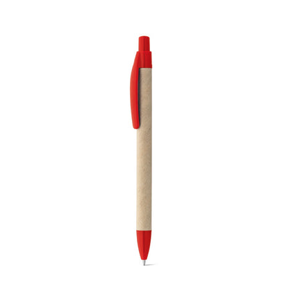 REMI promotional pen in red (detail view) with custom logo branding