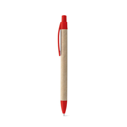 REMI promotional pen in red with custom logo branding