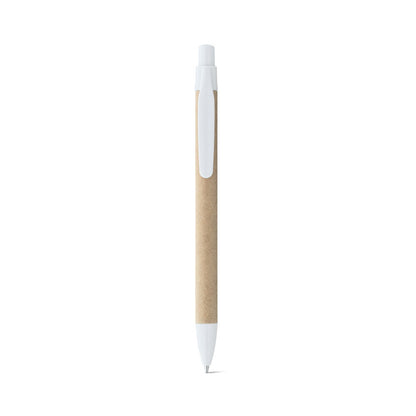 REMI promotional pen in white (detail view) with custom logo branding