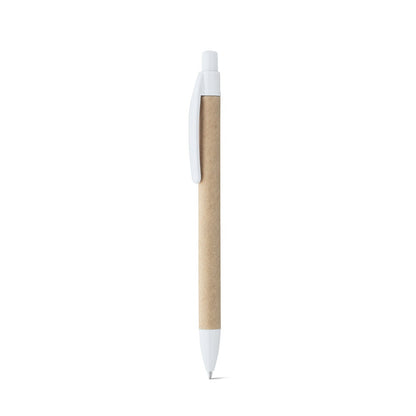 REMI promotional pen in white (detail view) with custom logo branding