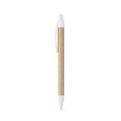 REMI promotional pen in white with custom logo branding