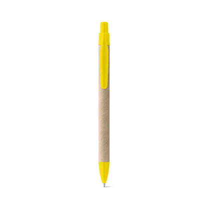 REMI promotional pen in yellow (detail view) with custom logo branding