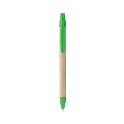 REMI promotional pen in green (detail view) with custom logo branding