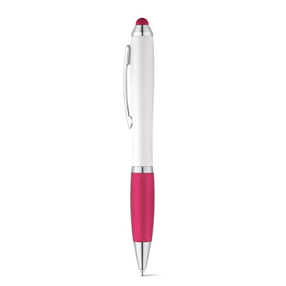 SANS promotional pen in pink with custom logo branding
