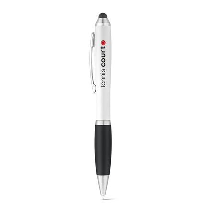 SANS promotional pen in black with custom logo branding