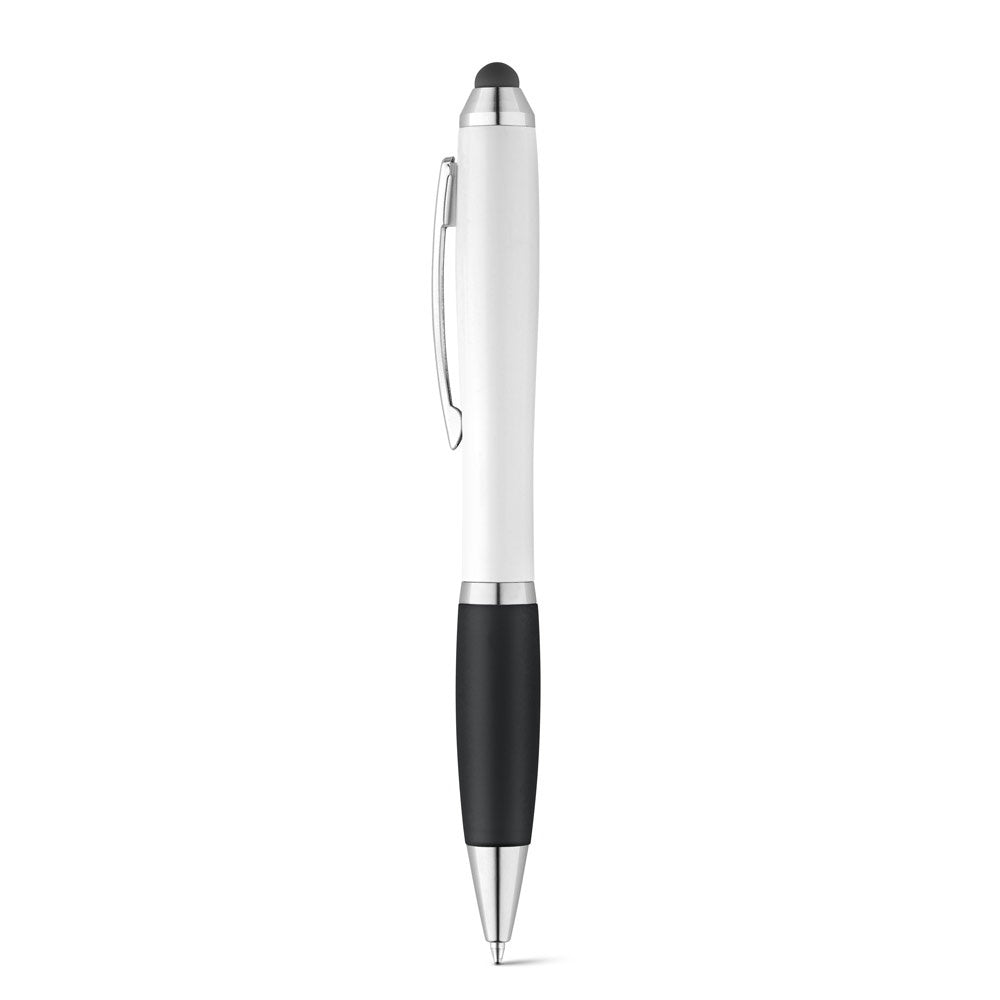 SANS promotional pen in black with custom logo branding