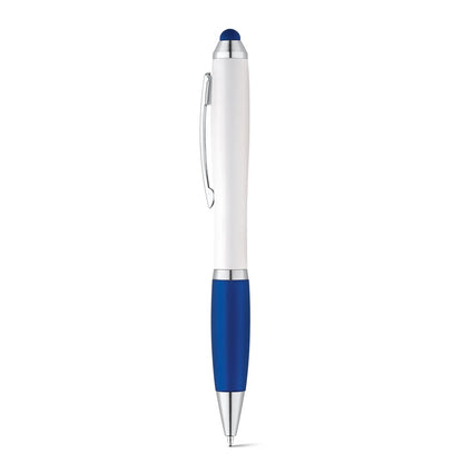 SANS promotional pen in blue with custom logo branding
