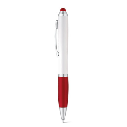 SANS promotional pen in red with custom logo branding
