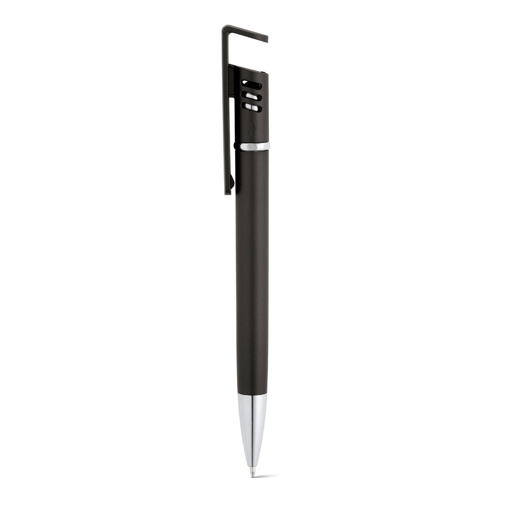 TECNA promotional pen in black with custom logo branding