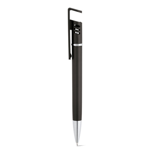 TECNA promotional pen in black with custom logo branding