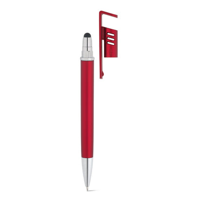 TECNA promotional pen in red (detail view) with custom logo branding