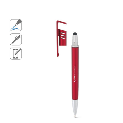 TECNA promotional pen (complete set view) with custom logo branding