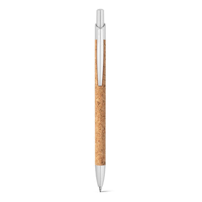 NATURA promotional pen in natural (detail view) with custom logo branding