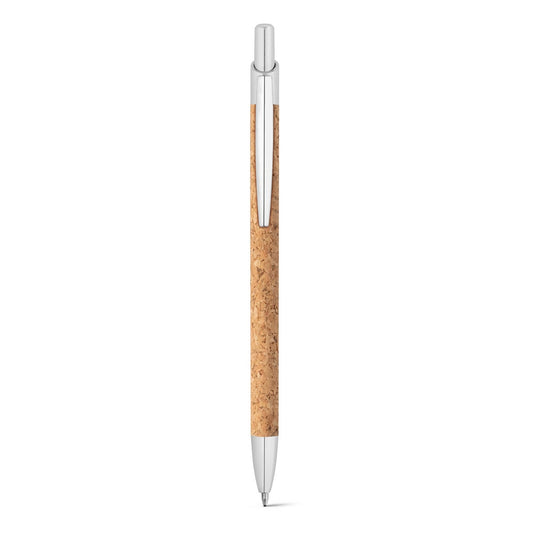 NATURA promotional pen in natural (detail view) with custom logo branding