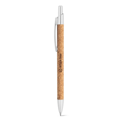 NATURA promotional pen in natural with custom logo branding