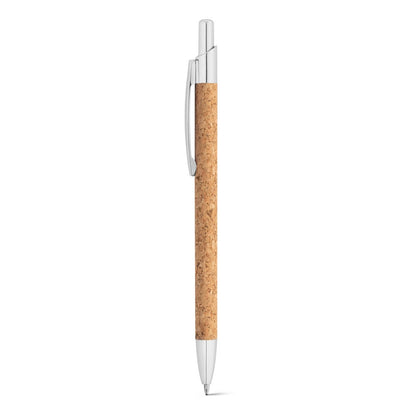 NATURA promotional pen in natural with custom logo branding