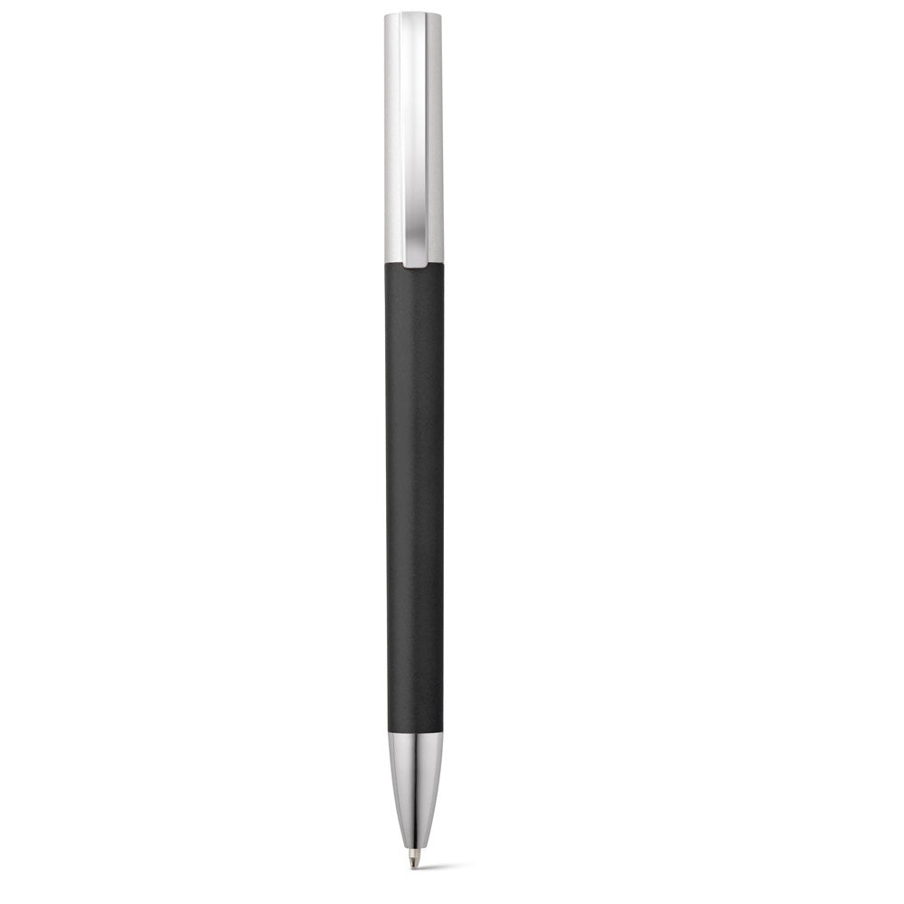 ELBE promotional pen in black (detail view) with custom logo branding