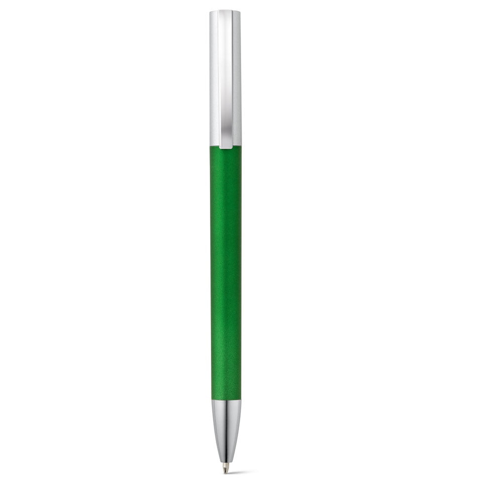 ELBE promotional pen in green (detail view) with custom logo branding