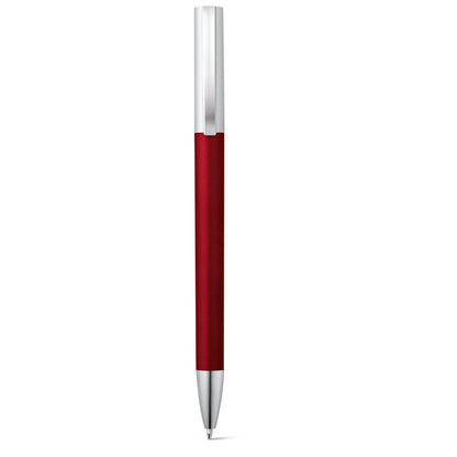 ELBE promotional pen in burgundy (detail view) with custom logo branding
