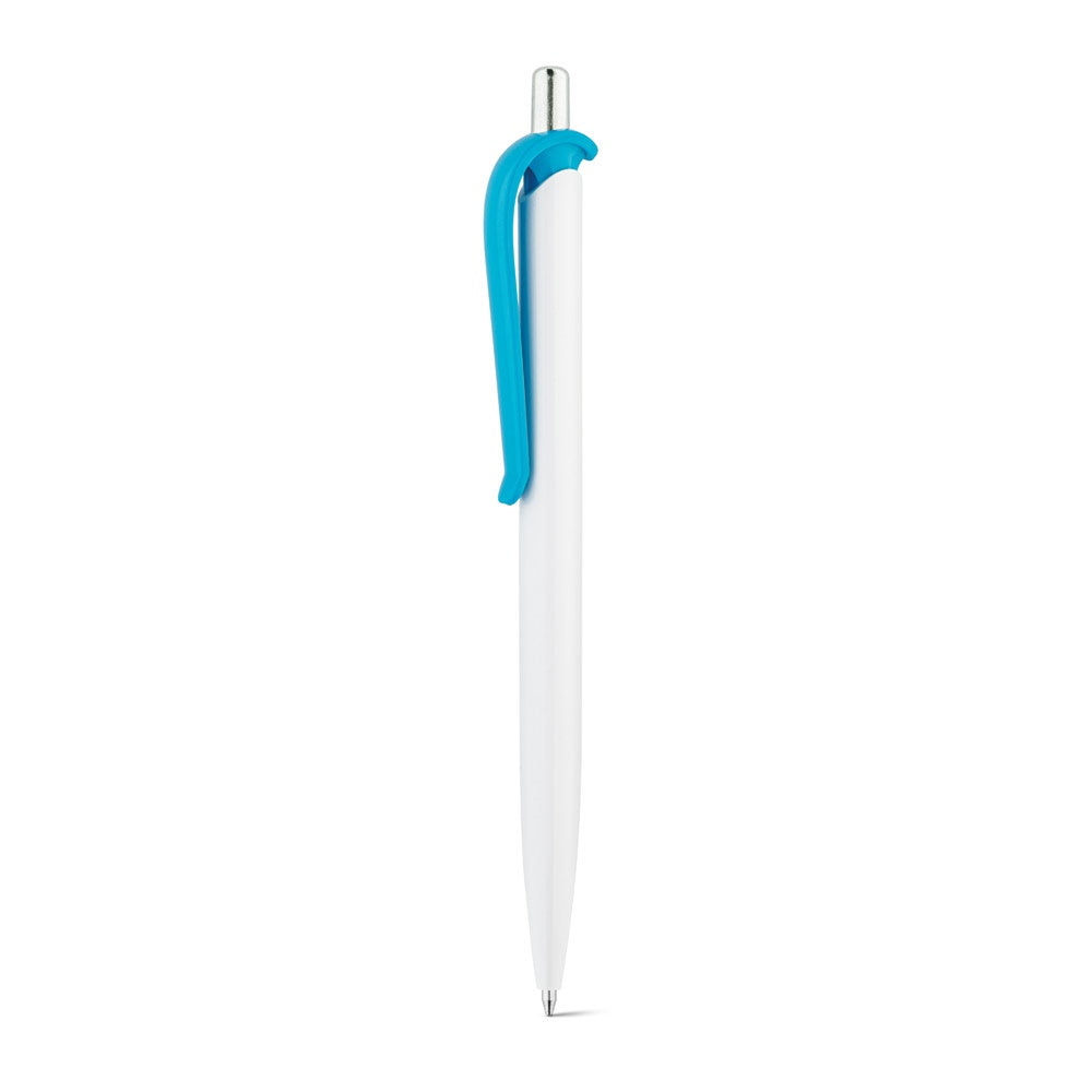 ANA promotional pen in light blue (detail view) with custom logo branding