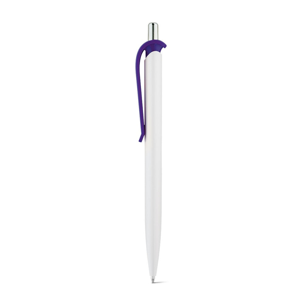 ANA promotional pen in purple with custom logo branding