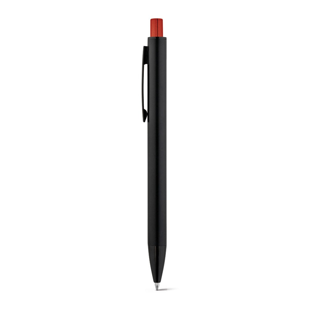 JOAN promotional pen in red with custom logo branding