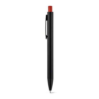 JOAN promotional pen in red with custom logo branding