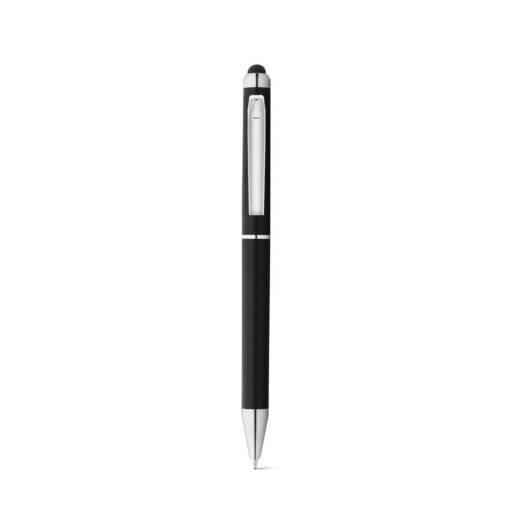ESLA promotional pen in black (detail view) with custom logo branding