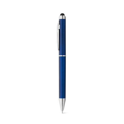 ESLA promotional pen in royal blue with custom logo branding