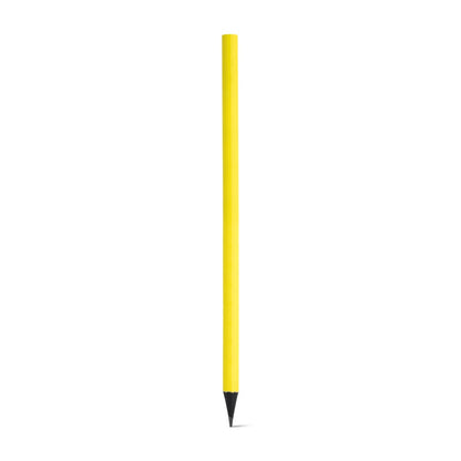 LUCIAN promotional pen in yellow (detail view) with custom logo branding