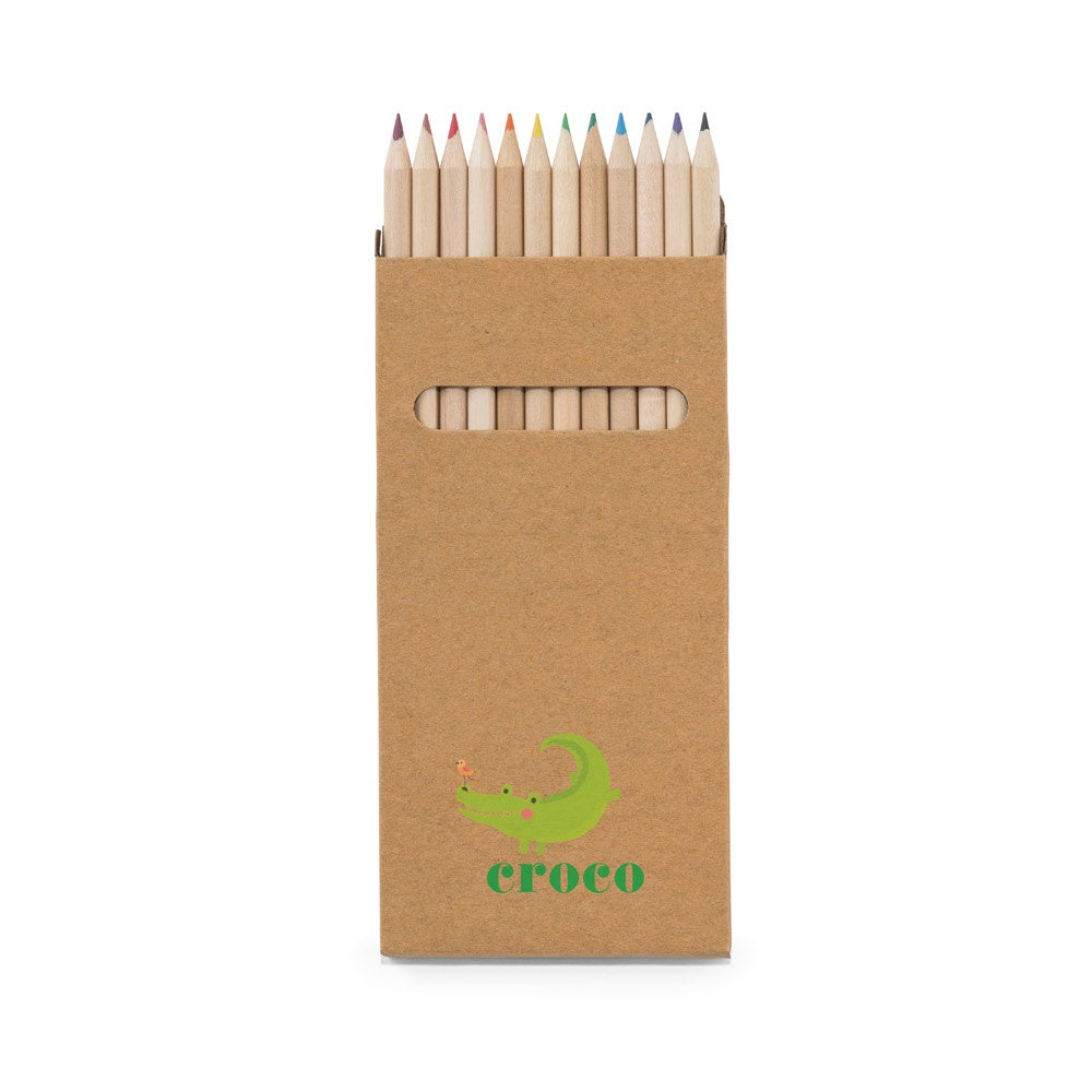 CROCO promotional pen in natural with custom logo branding