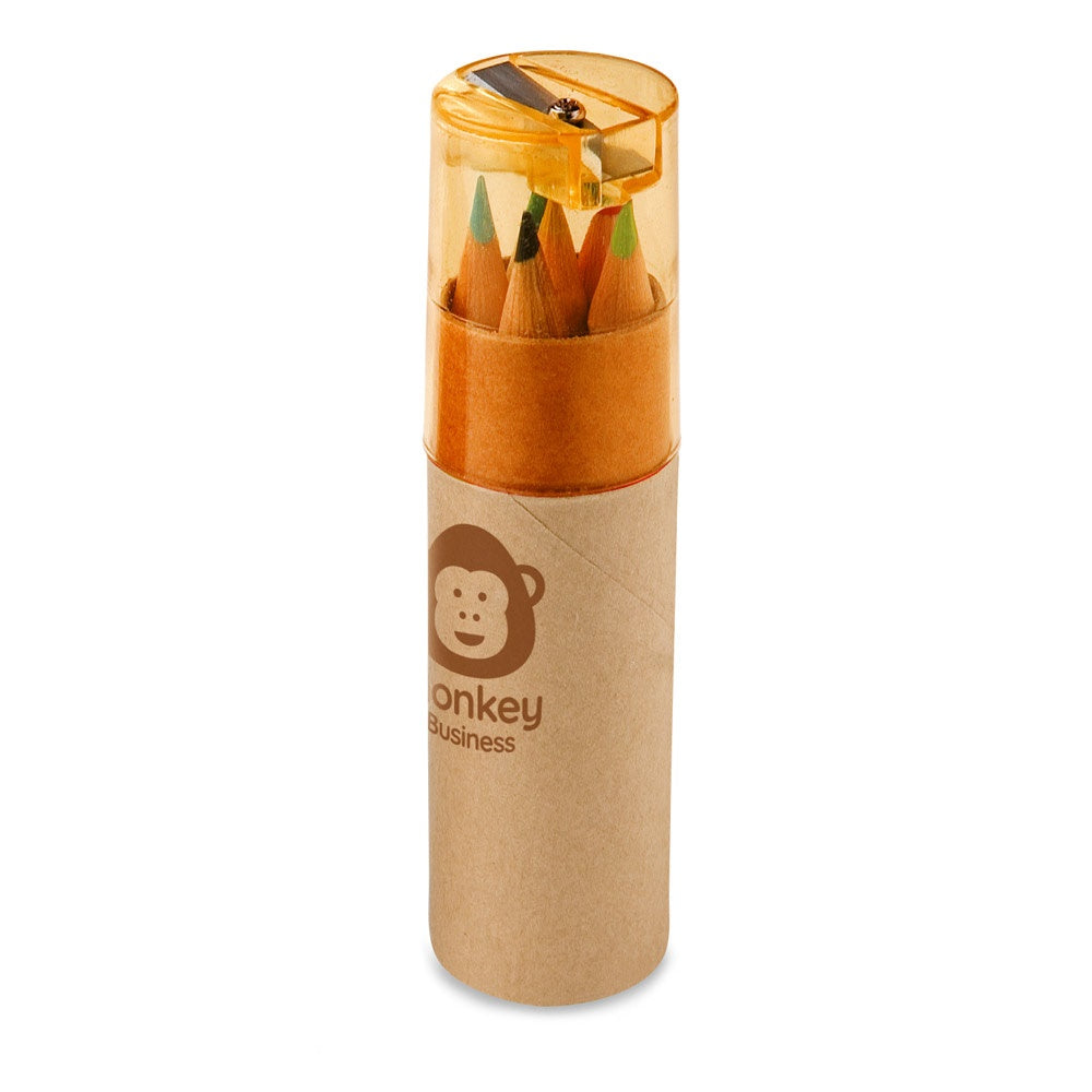 ROLS promotional pen in orange with custom logo branding